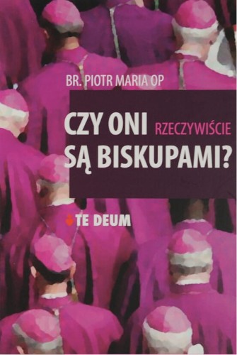 Okładka książki "Czy oni rzeczywiście są biskupami?", br. Piotr Maria OP, Wydawnictwo Te Deum.