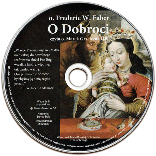 O dobroci (audiobook), CD Dysk