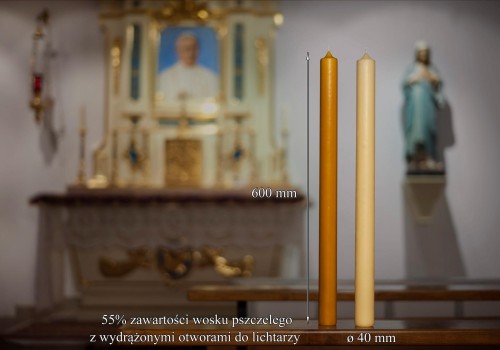 Świece ołtarzowe, ciemne (600x43)
