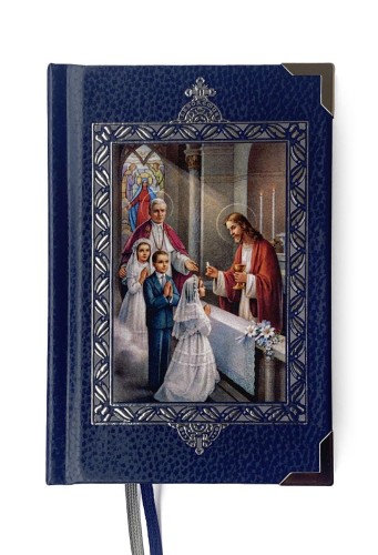 Okładka książki "Mój Pierwszy Mszalik"(niebieski), wydawnictwo Key4