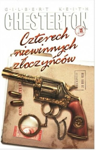 Okładka książki "Czterech niewinnych złoczyńców", Gilbert Keith Chesterton, wydawnictwo Sandomierz