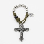 Różaniec - dziesiątka - stal nierdzewna na paracordzie